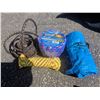 Image 9 : Camping Accessory Lot with Chairs, Axes, Power Inverter and Ropes
