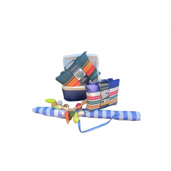 New Pendleton Outdoor Packable Blankets, Cooler, Umbrella, and Veggie Decor