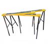 Image 1 : 3 Folding Metal Sawhorses with Yellow Tops