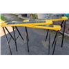 Image 2 : 3 Folding Metal Sawhorses with Yellow Tops