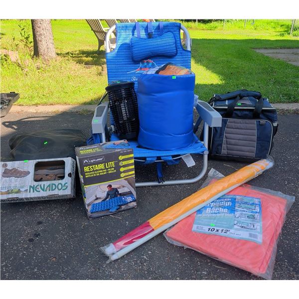 Camping and Outdoor Gear Lot Including Tommy Bahama Chair