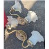 Image 7 : Vintage Brass Hardware and Light Fixtures Lot