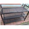 Image 8 : New Metal Mesh 3-Tier Shoe Rack w/ 2 New Pairs of Men's Shoes