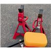 Image 5 : Automotive Tool and Accessory Lot with Creeper and Jack Stands