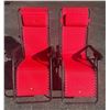 Image 1 : Red Adjustable Zero Gravity Outdoor Lounge Chairs