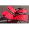 Image 3 : Red Adjustable Zero Gravity Outdoor Lounge Chairs