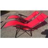 Image 4 : Red Adjustable Zero Gravity Outdoor Lounge Chairs