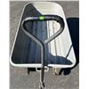 Image 3 : Rubbermaid Grey Plastic Utility Wagon with Steel Handle and Pneumatic Tires