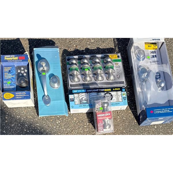 Weiser Locksets and Door Hardware Assortment