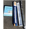 Image 1 : Lot Including Altura Elongated Toilet Seat, 4 ft LED Shop Light, and Delta ARA Towel Bar