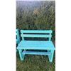 Image 2 : Painted Wood Garden Benches with Light Blue Finish