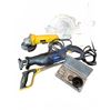 Image 1 : Power Tool Lot: DEWALT Circular Saw, Angle Grinder, Reciprocating Saw, Accessories