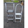 Image 2 : Two Folding Step Ladders, Metal Construction