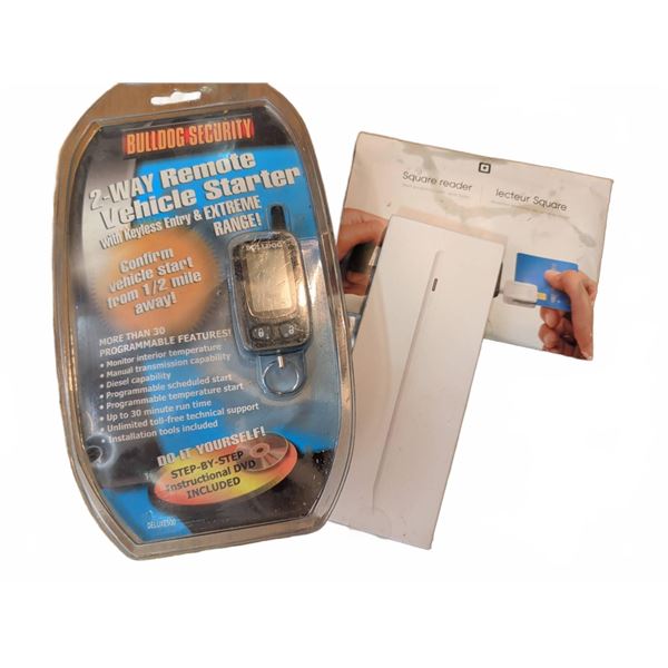 Bulldog Security 2-Way Remote Vehicle Starter, Apple Pencil, Square Reader