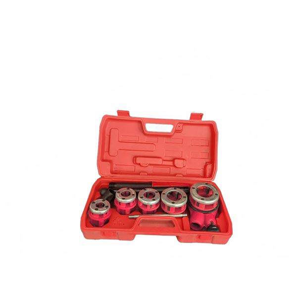 Ryobi Drill Bit Set with Red Pipe Threading Kit in Cases