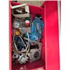 Image 10 : Mastercraft Tool Chest With Jobmate Top Box, Red, Multiple Drawers, Various Tools