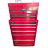 Image 1 : Mastercraft Tool Chest With Jobmate Top Box, Red, Multiple Drawers, Various Tools