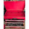 Image 5 : Mastercraft Tool Chest With Jobmate Top Box, Red, Multiple Drawers, Various Tools
