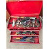 Image 3 : Red Metal Tool Chest With Mixed Hand Tools