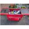 Image 4 : Red Metal Tool Chest on Casters with Drawers and Contents