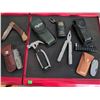 Image 2 : Multi-Tool Lot with Folding Knife, StepMate Pouch, Jim Beam Lighter, and Accessories