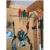 Image 6 : Shed Contents Including Rake, Garden Tools, Hand Tools, and Accessories