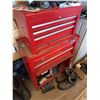 Image 1 : Stack-On Red Metal Tool Chest With Assorted Hand Tools