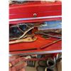 Image 2 : Stack-On Red Metal Tool Chest With Assorted Hand Tools