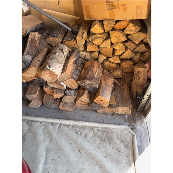 Stacked Split Firewood Lot - Assorted Wood Types