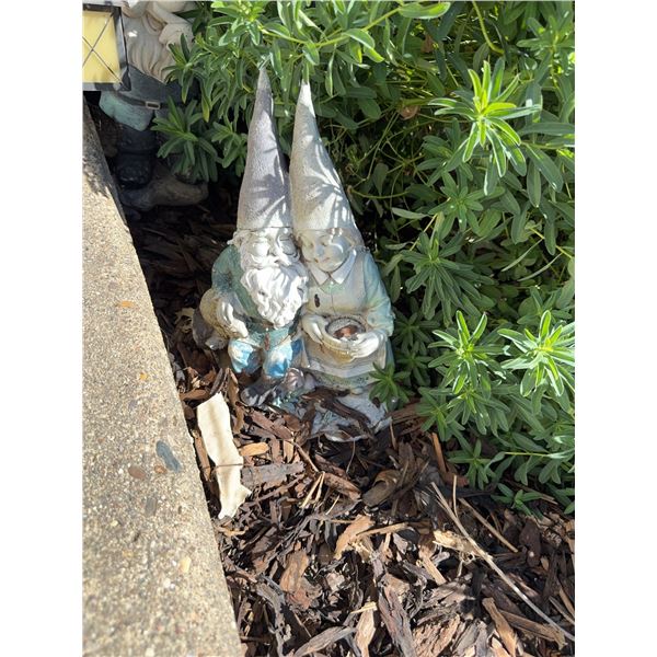 Painted Resin Gnome Garden Statues