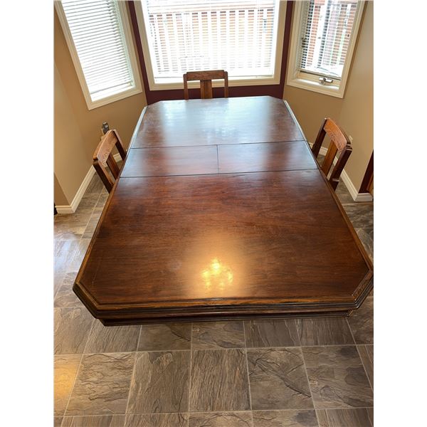 Antique Walnut Dining Suite
Table, sideboard server and 4 matching chairs
(not pictured)