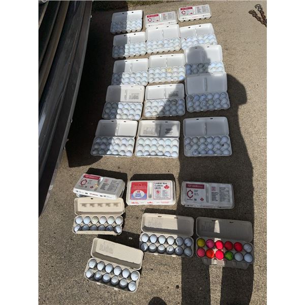 Used Golf Balls In Egg Cartons, Approx. 20 Dozen
