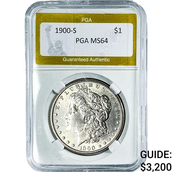1900-S Morgan Silver Dollar PGA MS64