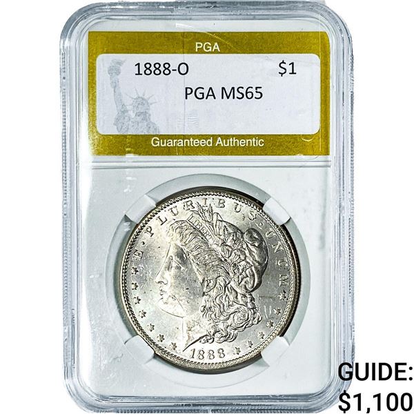 1888-O Morgan Silver Dollar PGA MS65
