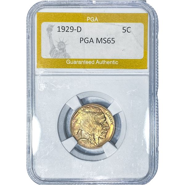 1929-D Buffalo Nickel PGA MS65