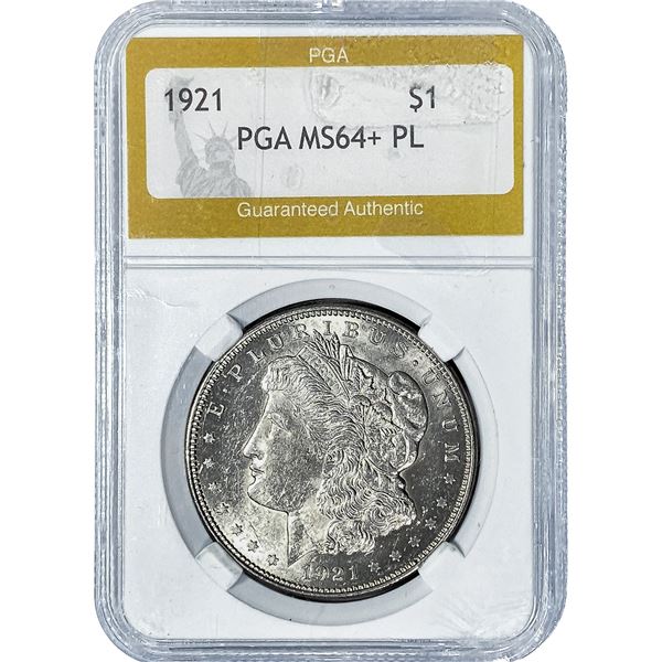 1921 Morgan Silver Dollar PGA MS64+ PL