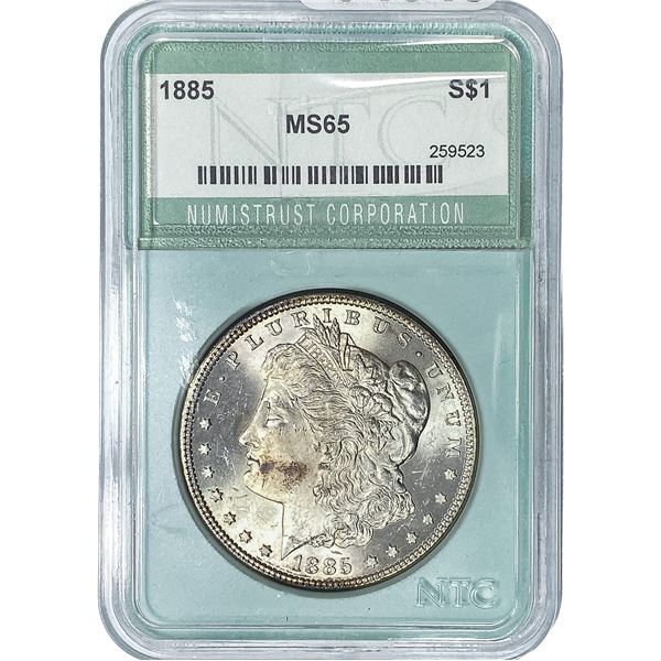 1885 Morgan Silver Dollar NTC MS65