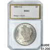 Image 1 : 1884-CC Morgan Silver Dollar PCI MS63