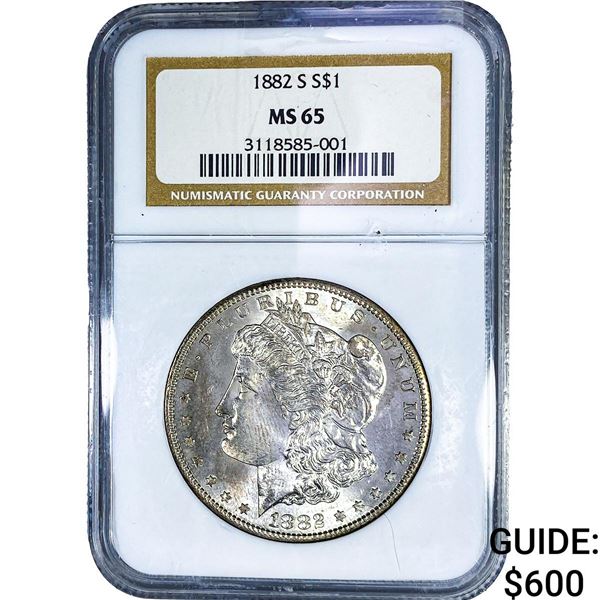 1882-S Morgan Silver Dollar NGC MS65