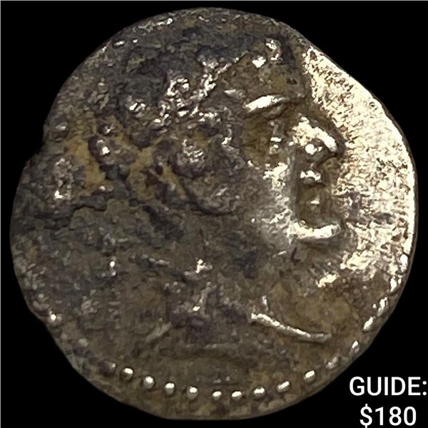 Greco-Bactria Eucratides I 171-145 BC Silver Obol NEARLY UNCIRCULATED