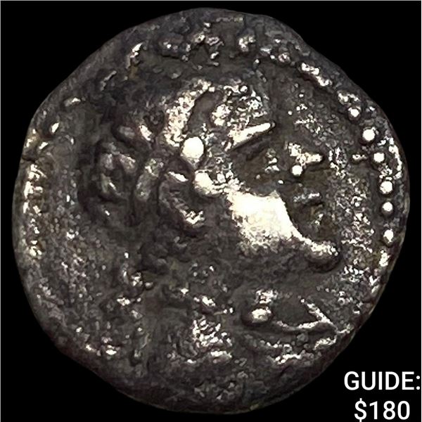 Greco-Bactria Eucratides I 171-145 BC Silver Obol NEARLY UNCIRCULATED