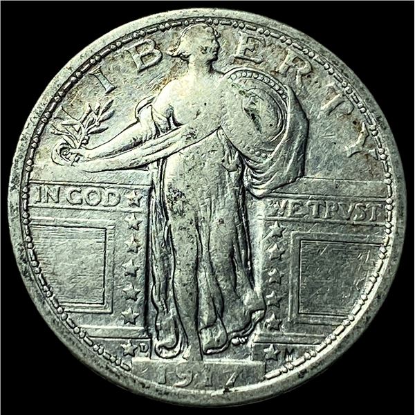1917-D Type 1 Standing Liberty Quarter NEARLY  UNCIRCULATED