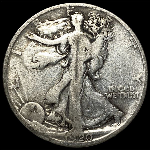 1920-D Silver Walking Liberty Half Dollar  NEARLY UNCIRCULATED