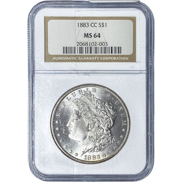 1883-CC Morgan Silver Dollar NGC MS64