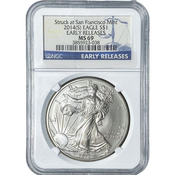 2014-S Silver Eagle NGC MS69