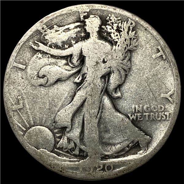 1920-D Silver Walking Liberty Half Dollar  NEARLY UNCIRCULATED