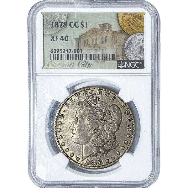 1878-CC Morgan Silver Dollar NGC XF40