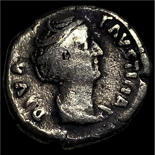Roman Empire Faustina I Posthumous Silver Denarius NEARLY UNCIRCULATED