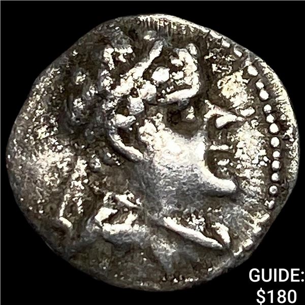 Greco-Bactria Eucratides I 171-145 BC Silver Obol NEARLY UNCIRCULATED