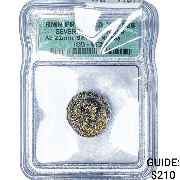 AD 222-235 Roman Prov. Bythinia Severus Alexander Bronze 21mm ICG VF25
